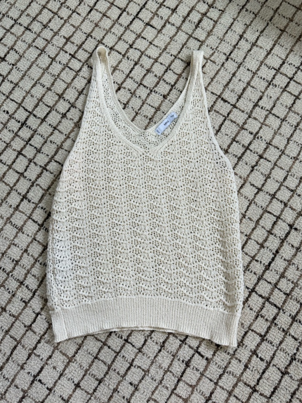 Mango Cream Knit Tank Top